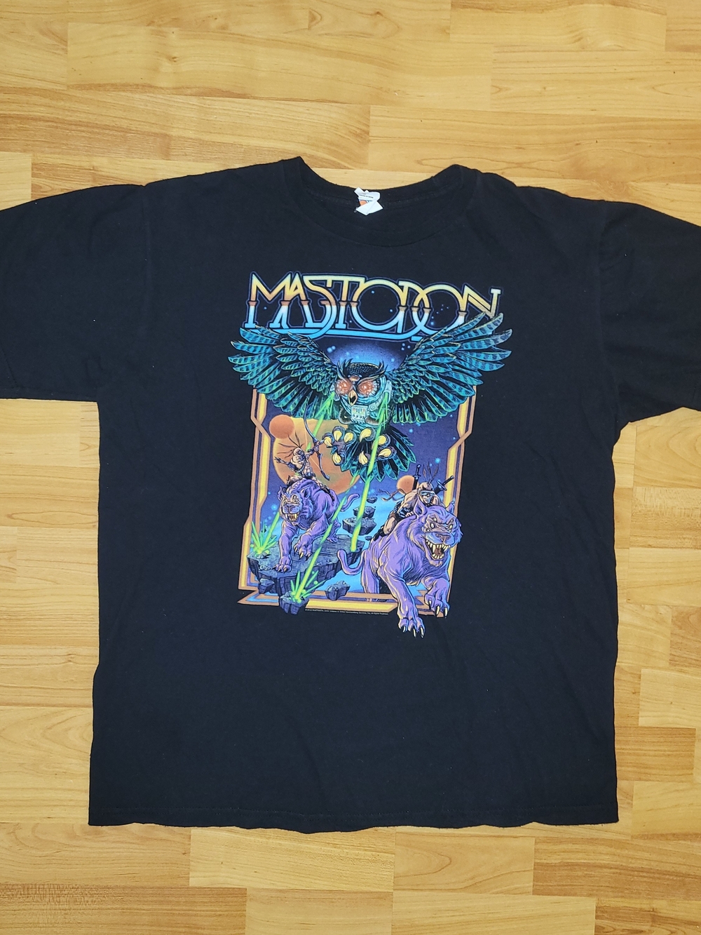 Vintage Mastodon Rock Music band Concert Merch Black T-Shirt Crazy Graphic, XL